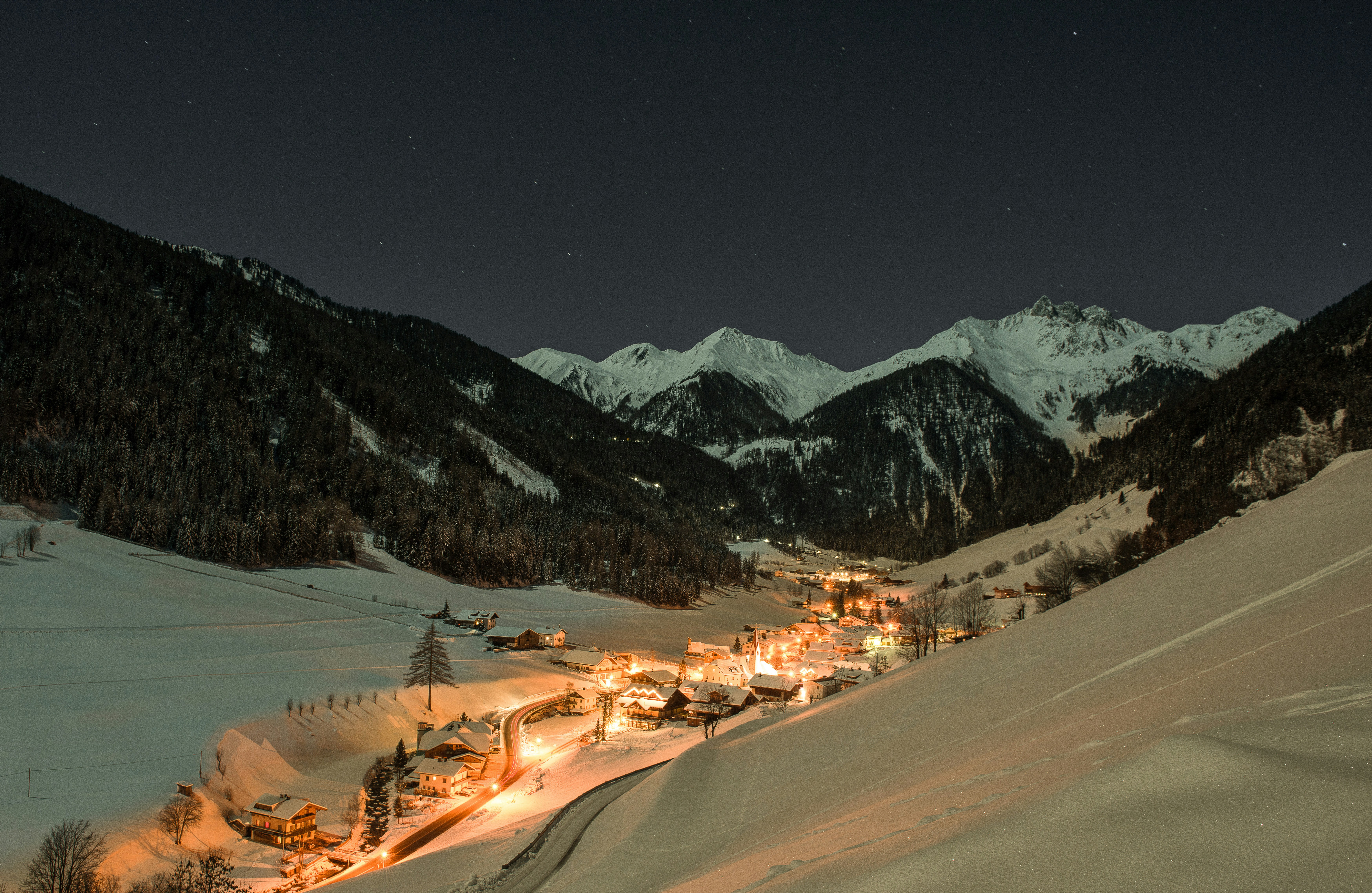 snowy town